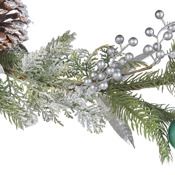 Weihnachtsgirlande LLEIDA 150 cm Silber