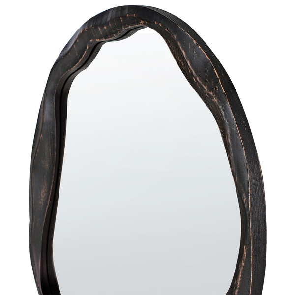 Wandspiegel LANGON 60 cm 60 cm Kiefernholz Dunkelbraun