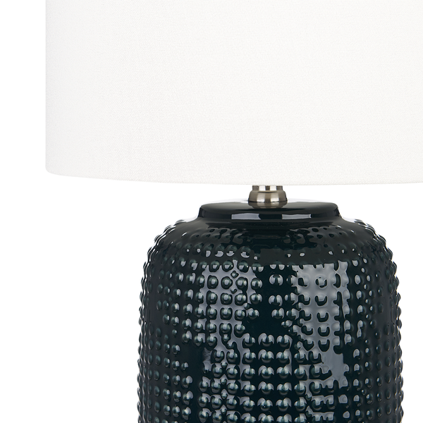 Tischlampe MUSSEL Keramik Dunkelblau