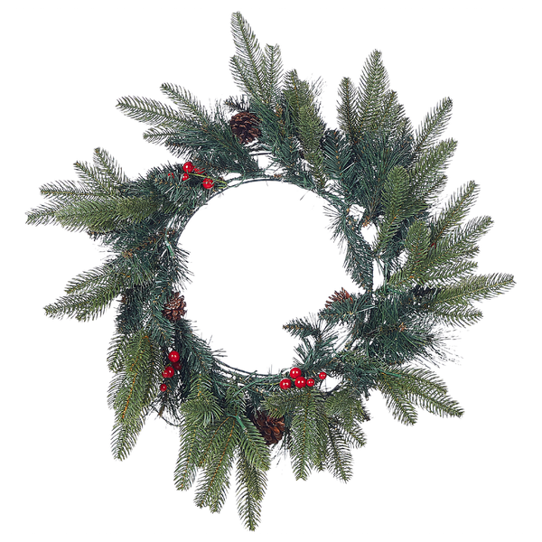 Weihnachtskranz LED WHITEHORN Dunkelgrün 50 cm