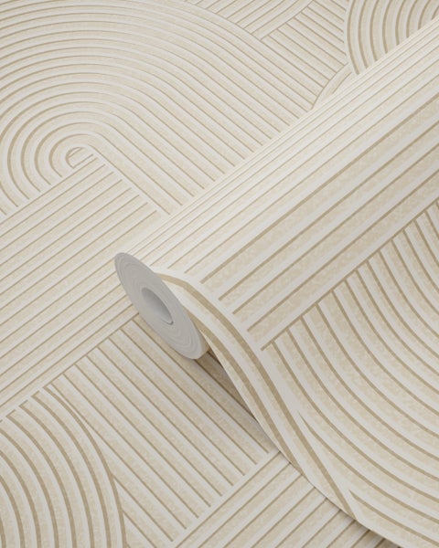 ESTAhome Tapete 3D-Muster Sandbeige - 50 x 900 cm - 139645