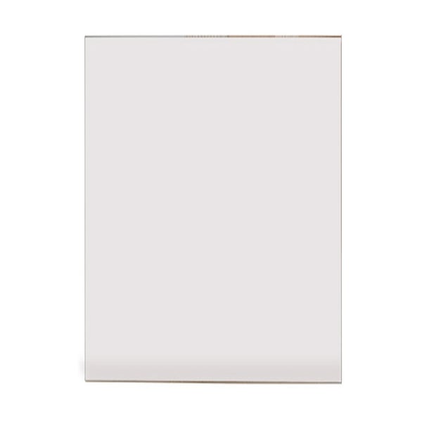 Rechteckige, transparente Scheibe aus Bastelglas oder Acryl.