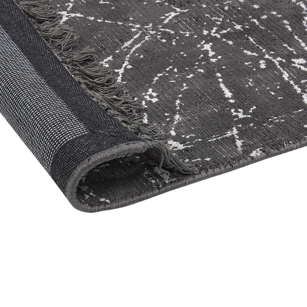 Teppich HANLI Dunkelgrau 80 x 150 cm Viskose