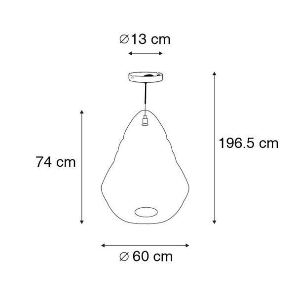 Orientalische Hängelampe Gold 60 cm - Nidum