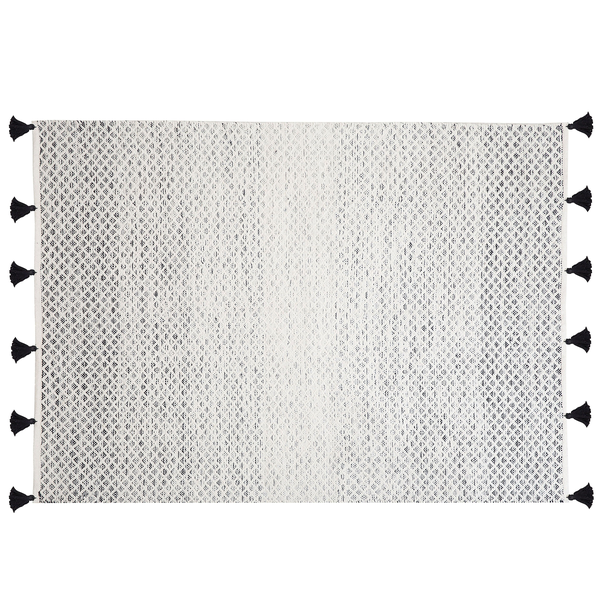 Teppich GEMLIK Schwarz 140 x 200 cm Wolle