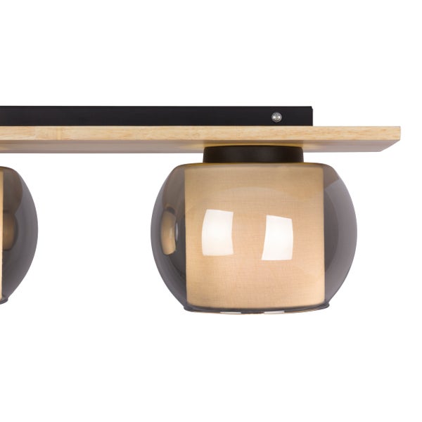 Deckenleuchte mit Lampenschirmen in Kugelform