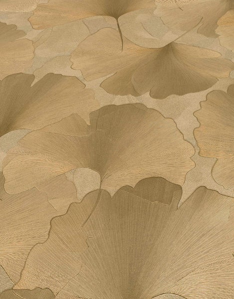 Erismann Tapete Ginkgoblätter Gold - 53 cm x 10.05 m - 662393