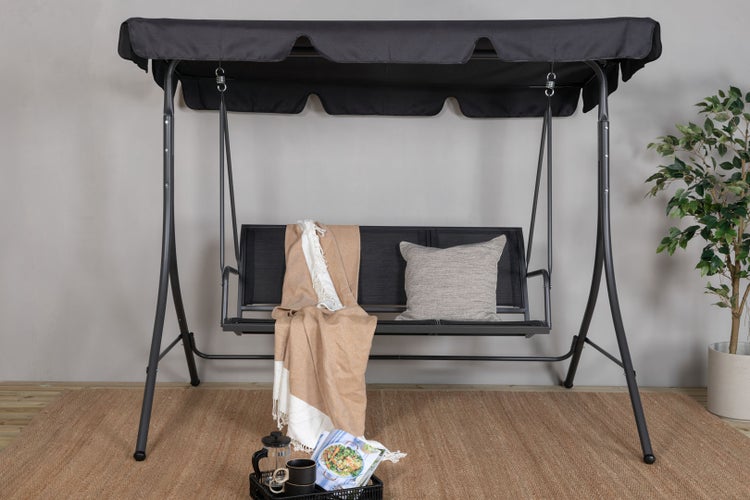 Montreal hängendes Gartensofa 3 Pers. schwarz. 204 X 130 X 163 cm