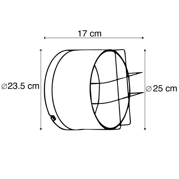 Industrielle Wandleuchte grün 25 cm - Barril
