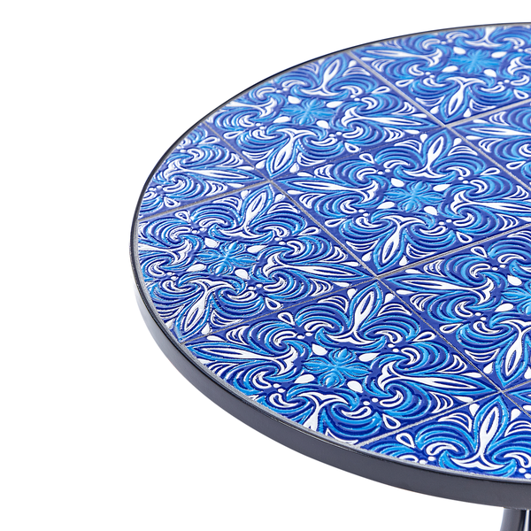 Outdoor Bistrotisch CIGLIANO 60 cm 60 cm Metall Schwarz