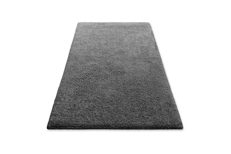 Hochflor-Badteppich, rechteckig, grau, weiche Oberfläche