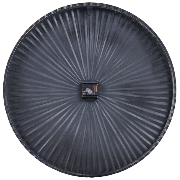 Metall Wanduhr mit gerippter Oberfläche