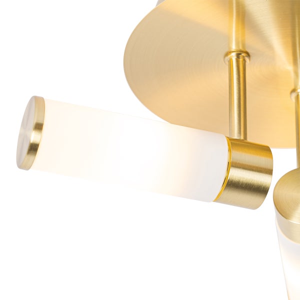 Moderne Badezimmer-Deckenleuchte Messing 3-flammig IP44 - Bath