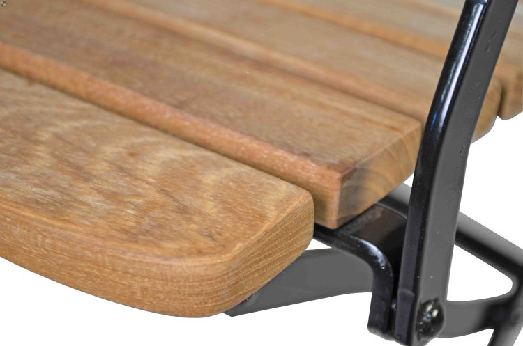 Gartenstuhl Teak Stahl Klappstuhl wetterfest Premium für Balkon Garten Terrasse