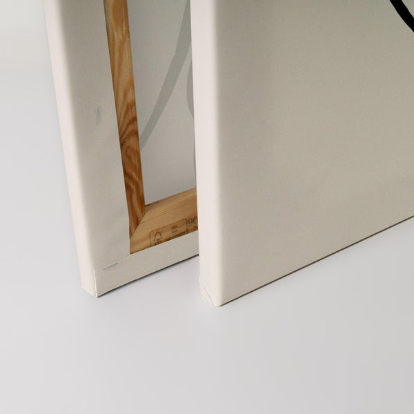 Nahaufnahme von Leinwandbildern mit Holzrahmen