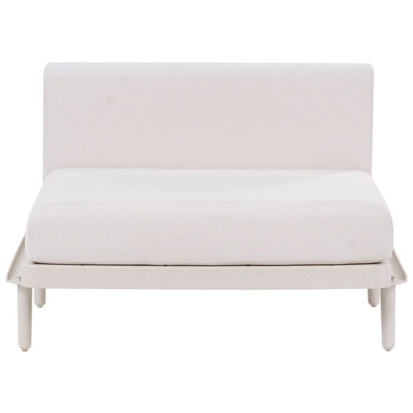 Gartenlounge-Sofa mit niedrigem Rahmen und gepolsterter Sitzfläche