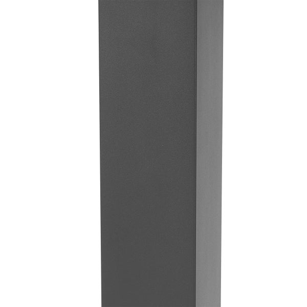 Moderner Außenlaternenpfahl dunkelgrau mit Rauch 80 cm - Malios