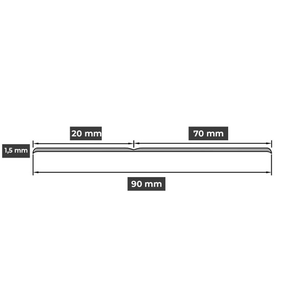 Quest Weichsockelleiste, Breite Sockelleiste 70 x 20 mm, PVC Knickleiste für Wand, Boden, Flexibel, Grau, 1 Meter