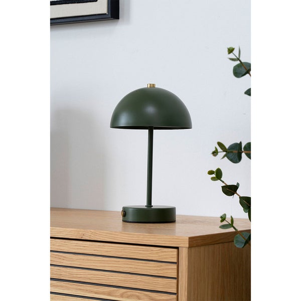 Holt Tischlampe LED wiederaufladbar grün. 15 X 15 X 25 cm