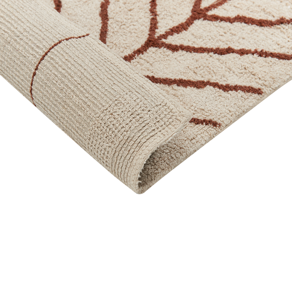 Teppich AKOREN Beige 200 x 200 cm Baumwolle
