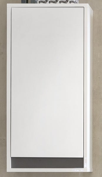 Sol Bad Hänge Stauraumelement 1 Tür weiß, weiß Hochglanz, mehrfarbige Blende. 35 X 23 X 73 cm