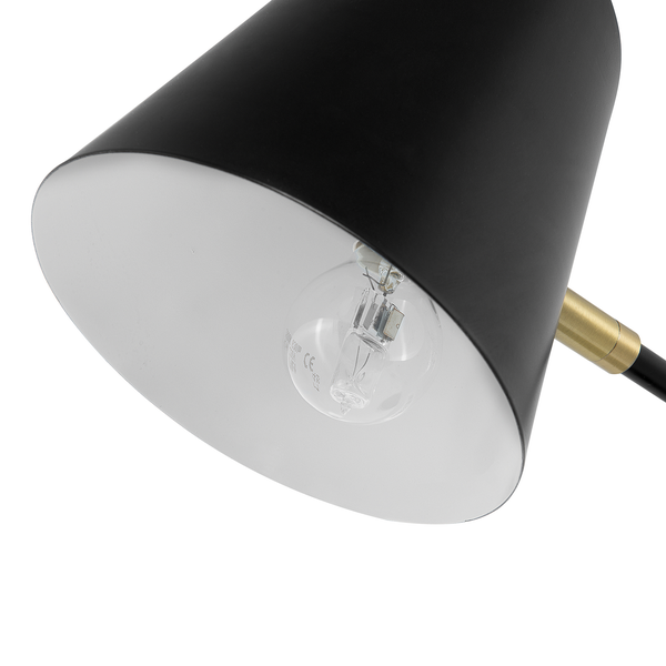Schreibtischlampe HORTON verstellbar Metall Schwarz