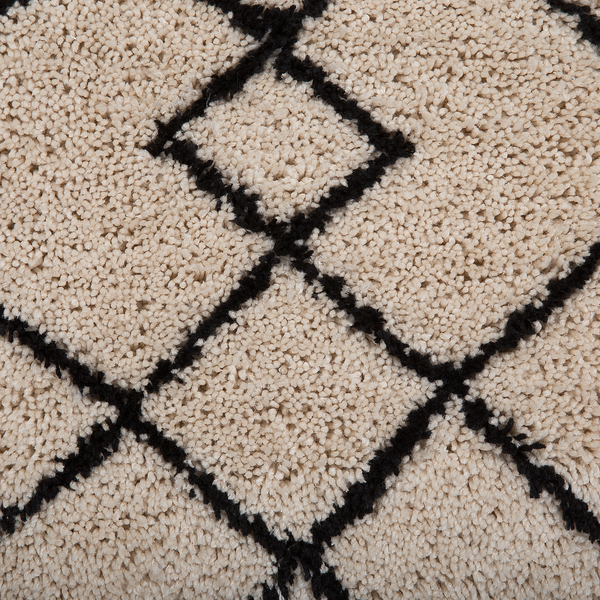 Teppich beige / schwarz 160 x 230 cm Shaggy HAVSA