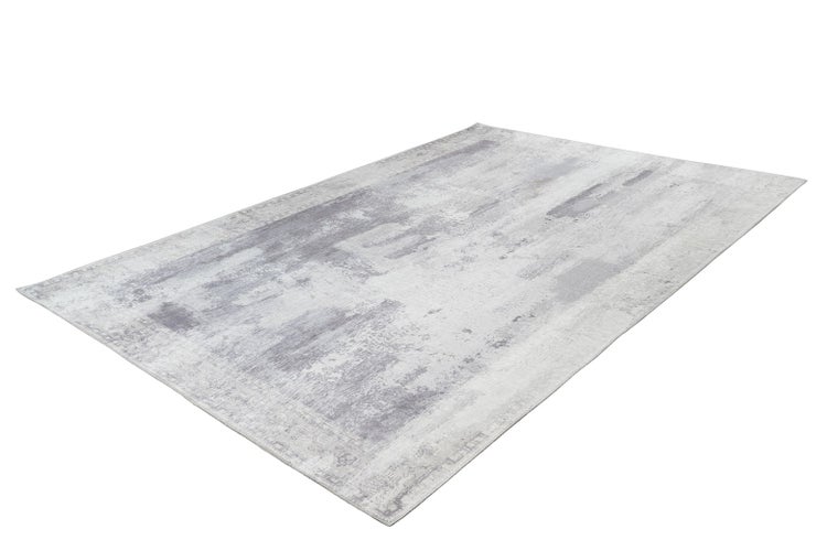 Flachflor Teppich Stellara Grau Modern, Vintage-Design 80 x 150 cm