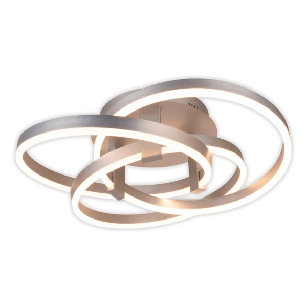 LED-Deckenleuchte mit verschlungenen Ringformen
