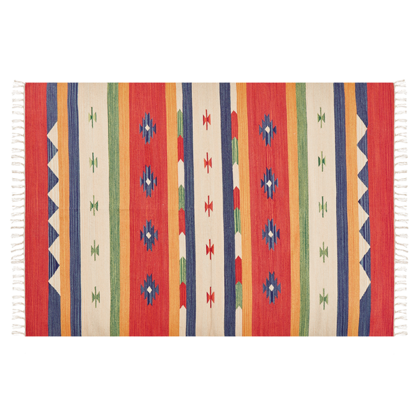 Teppich ALAPARS Bunt 140 x 200 cm Baumwolle Kelim