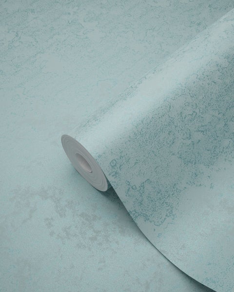 Origin Wallcoverings Tapete Uni Eisblau - 53 cm x 10.05 m - 345944