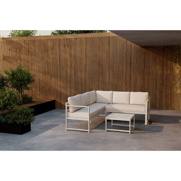Salvador 1 Ecksofa, 1 Couchtisch beige. 65 X 65 X 35 cm