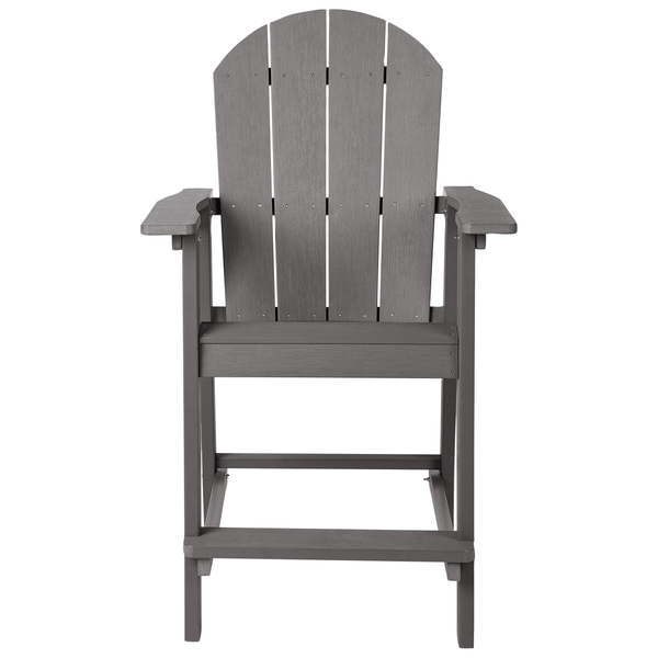 Garten-Barstuhl ADIRONDACK Kunststoff Dunkelgrau