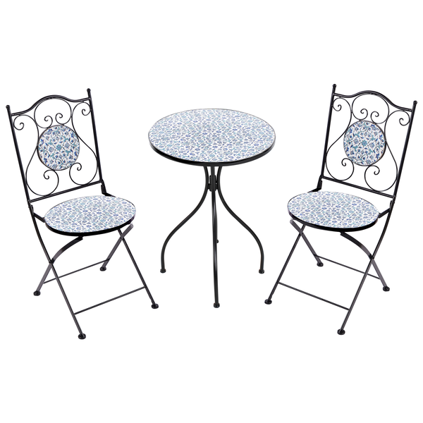 Gartenset mit zwei Stühlen und einem Tisch