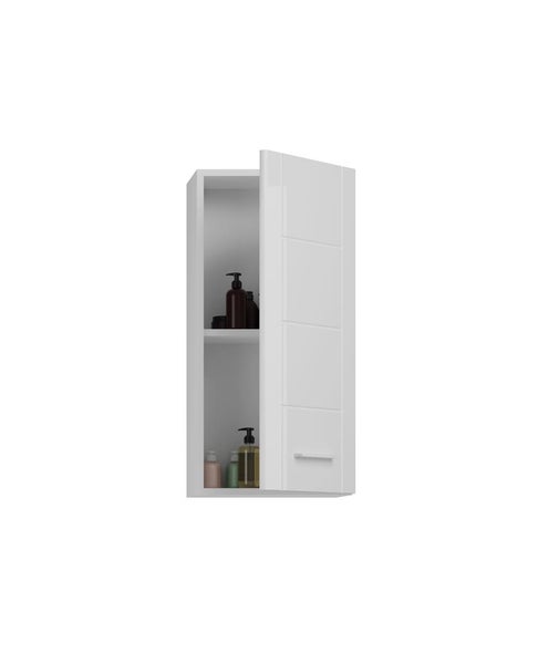Venice Badschrank wandhängend 1 Tür Hochglanz weiß,weiß. 37 X 22 X 77 cm