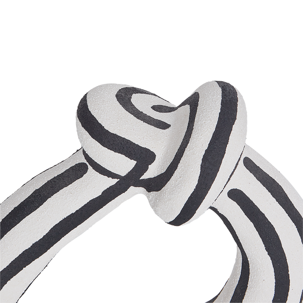Dekorative Knotenskulptur mit Streifenmuster
