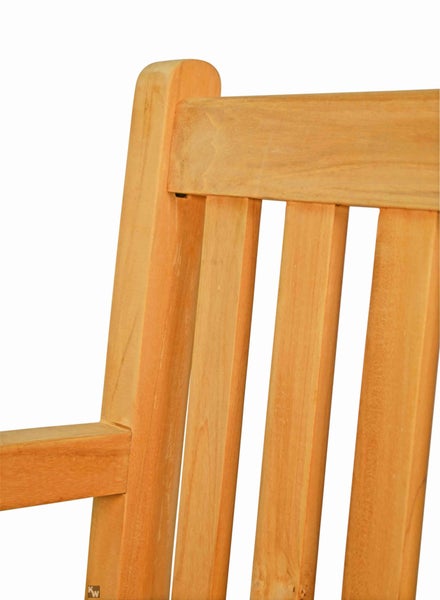 Teak Gartensessel mit Armlehnen Holzsessel für Terrasse Garten und Balkon
