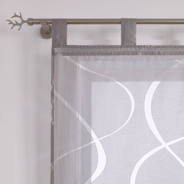 Dekoschals mit Hirschkopf-Gardinenstange