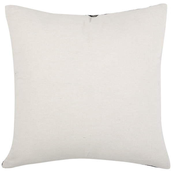 Dekokissen 2er Set LUNARIA Kunstleder 45 x 45 cm Schwarz Streifenmuster