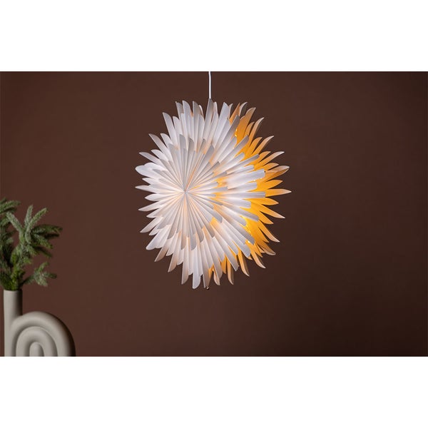 Sälen Weihnachtsstern mit Licht Papier Ø46 cm Pendelleuchte weiß. 46 X 18 X 46 cm