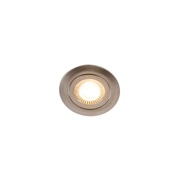 5er Set moderne Einbaustrahler Stahl inkl. LED 3-stufig dimmbar - Mio