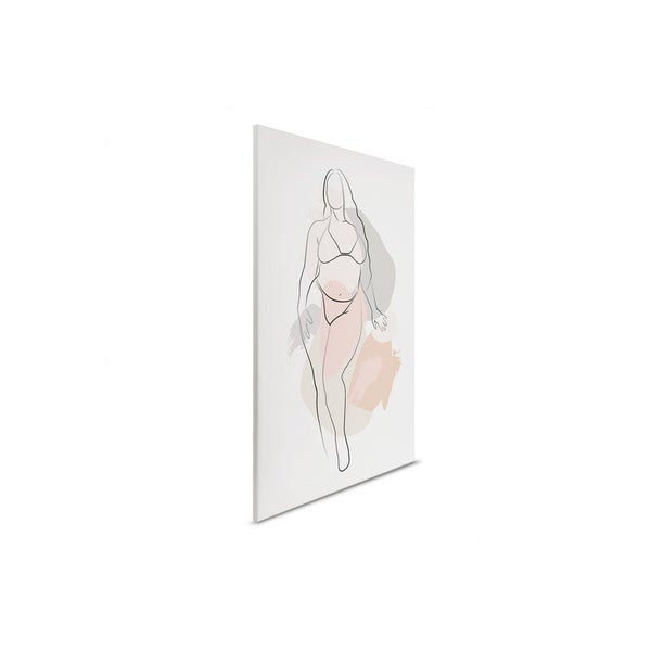 Illustration einer Frau auf Leinwand