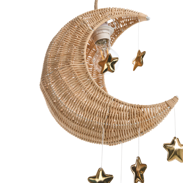 Hängeleuchte Mond ORCHON Rattan Naturfarben