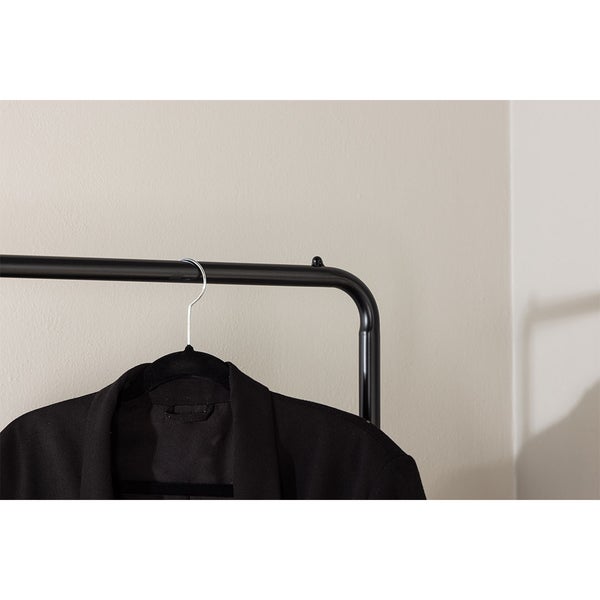 Quito Garderobenständer 1 Schublade, 2 Regale schwarz. 100 X 40 X 175 cm