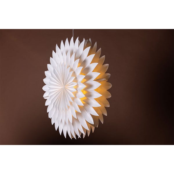 Storlien Weihnachtsstern mit Licht Papier Ø80 cm Pendelleuchte weiß. 80 X 25 X 80 cm