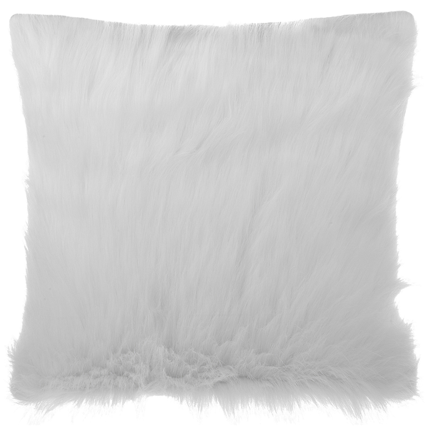 Dekokissen 2er Set DAISY Webpelz 45 x 45 cm Hellbeige Ohne Muster
