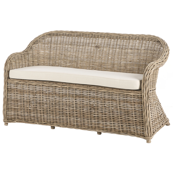 Gartensofa 2-Sitzer SUSUA Rattan Naturfarben