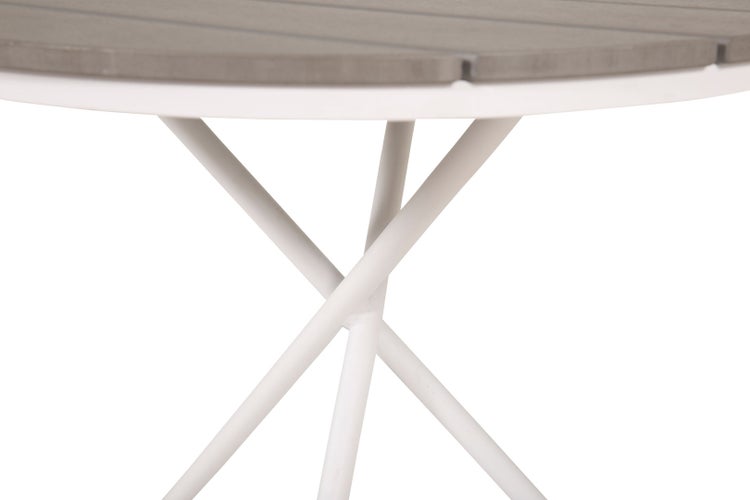 Parma Cafétisch Ø90cm grau-weiß. 90 X 90 X 74 cm