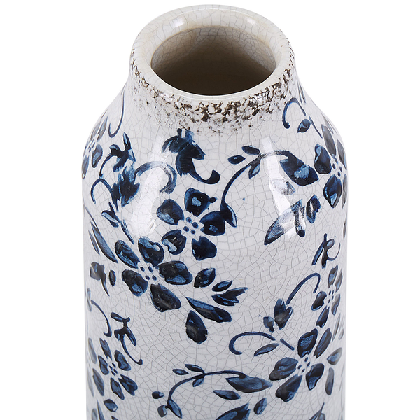 Blumenvase MULAI Steinzeug 30 cm Weiß