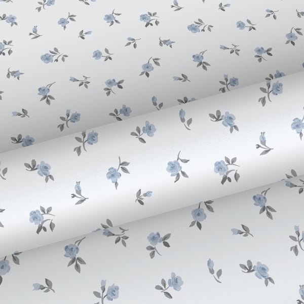 Sanders und Sanders Tapete Blumen Blau - 50 x 900 cm - 935397
